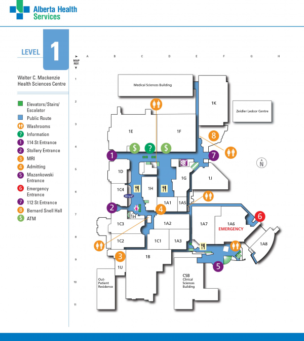 Map of The Stollery Children’s Hospital - Neurosurgery Kids Fund