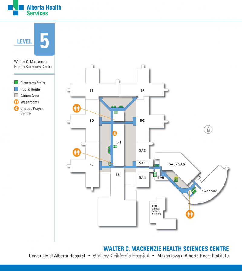 Map of The Stollery Children’s Hospital - Neurosurgery Kids Fund